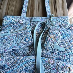 Vera Bradley Blue Paisley Women Bag Set